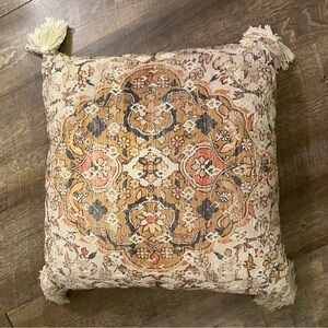 Vintage-Inspired Floral Accent Pillow